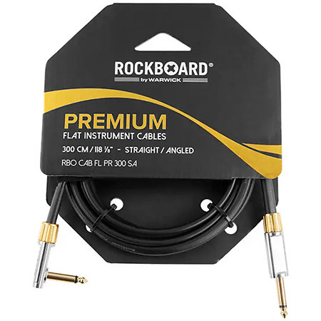 Câble Instrument Plat Premium 300 cm Droit/Coudé Rockboard