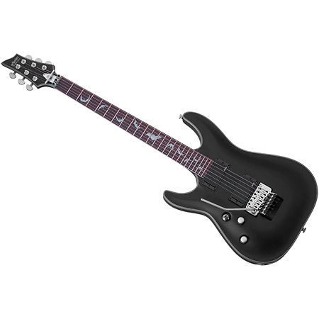 Damien Platinum-6 FR Satin Black LH Schecter