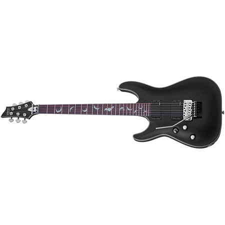 Damien Platinum-6 FR Satin Black LH Schecter