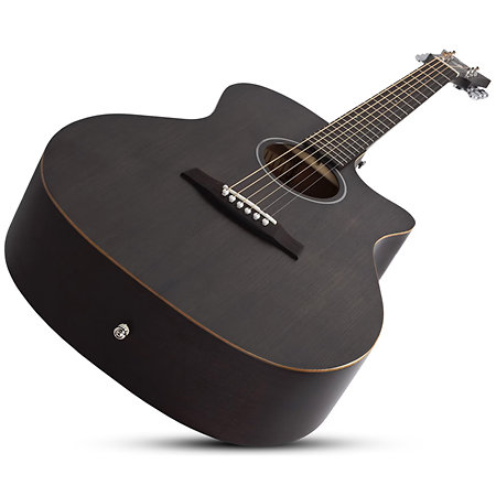 Deluxe Acoustic Satin See Thru Black Schecter