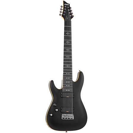 Demon 8 Aged Black Satin LH Schecter