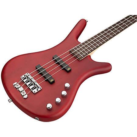 RockBass Corvette Basic 4 String Burgundy Red Transparent Satin Warwick