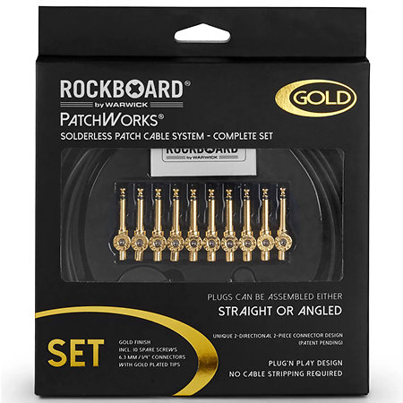 Solderless Patch Cable Set Gold Rockboard