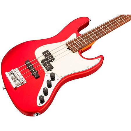 MetroExpress Hybrid PJ Bass 4 Cordes Rosewood Solid Candy Apple Red Metallic Sadowsky