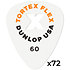 428XR060 Tortex Flex X Player 0.60 mm Sachet de 72 Dunlop