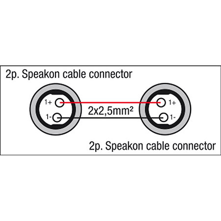 FS04 2x 2,5 mm² speakON mâle speakON mâle 6 m Dap