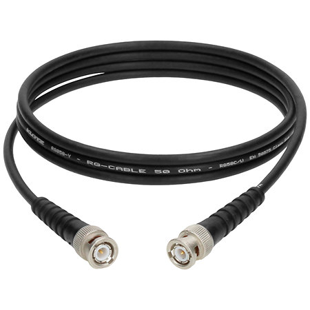 Câble coaxial flexible de 50 Ohm - RG58C/U avec fiches BNC, 50 m Klotz