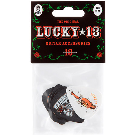 Dunlop L13BP60 Lucky 13 Assortiss 0,60 mm Sachet de 6