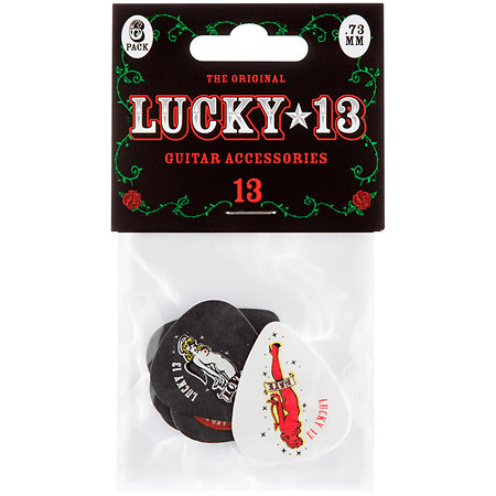 Dunlop L13BP73 Lucky 13 Assortiss 0,73 mm Sachet de 6