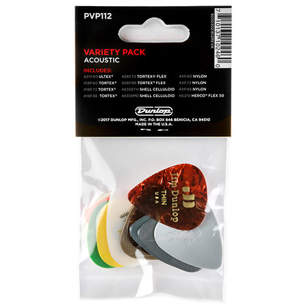 PVP112 Acoustic Variety Pack Sachet de 12 Dunlop