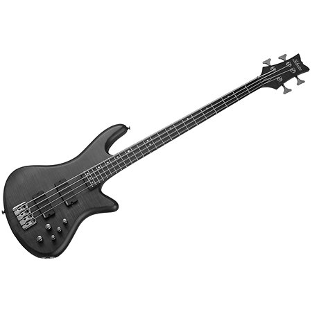 Stiletto Studio 4 See Thru Black Satin Schecter