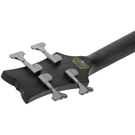 Stiletto Studio 4 See Thru Black Satin Schecter