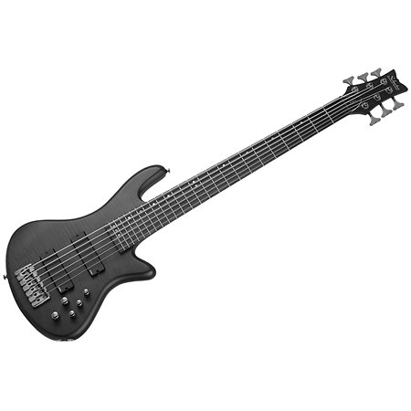 Stiletto Studio 6 See Thru Black Satin Schecter
