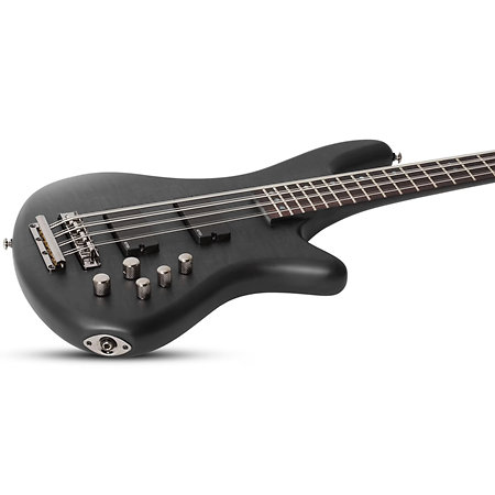 Stiletto Studio 8 See Thru Black Satin Schecter