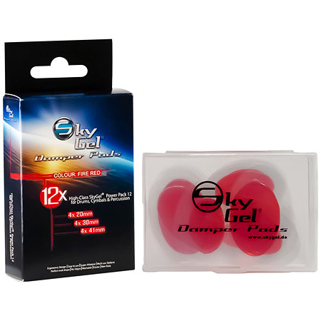 SKY Music SG12FR Damper Pads Skygel Fire Red (pack de 12)
