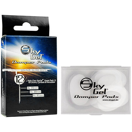 SKY Music SG12GW Damper Pads Skygel Gloss White (pack de 12)