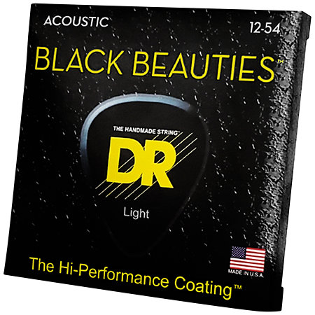 DR Strings BKA 12 Black Beauties Light 12-54 Black