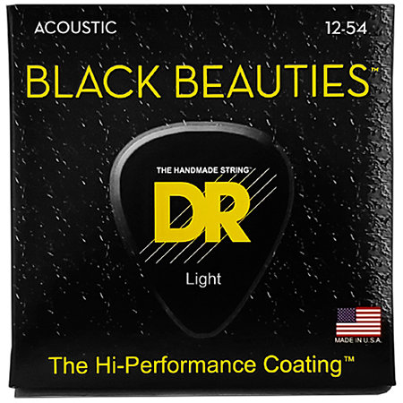 DR Strings BKA 12 Black Beauties Light 12-54 Black