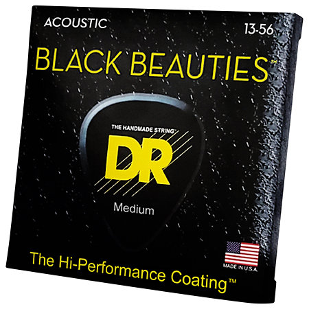 DR Strings BKA 13 Black Beauties Medium 13-56 Black