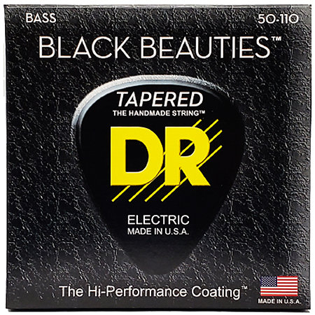 DR Strings BKBT 50 Black Beauties Tapered Heavy 50-110 Black
