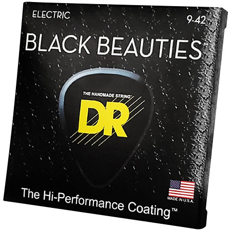 DR Strings BKE 9 Black Beauties Light 9-42 Black