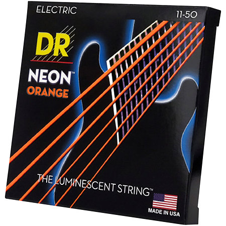 DR Strings NOE-11 Hi Def Neon Orange Heavy 11-50