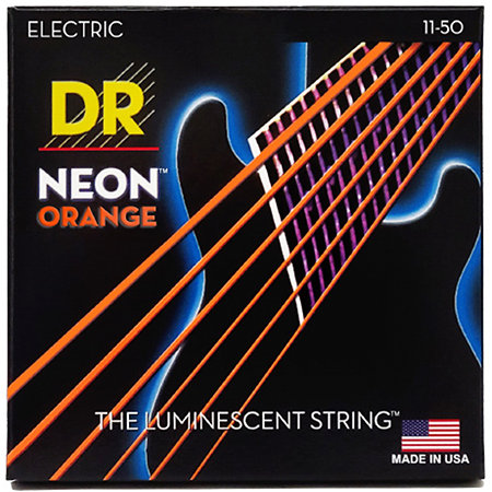 DR Strings NOE-11 Hi Def Neon Orange Heavy 11-50