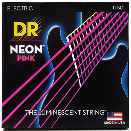 DR Strings NPE-11 Hi Def Neon Pink Heavy 11-50
