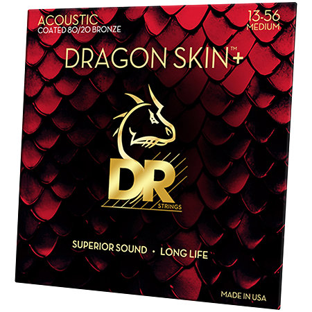 DR Strings DA8 13 DRAGON SKIN+ 80/20 Bronze Medium 13-56
