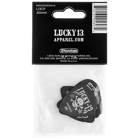 Dunlop L13CP60 Lucky 13 Series III Assortiss 0,60 mm Sachet de 6