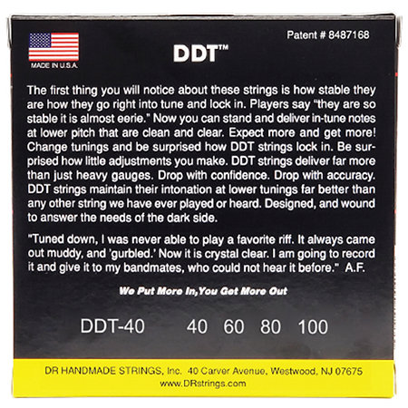 DDT Drop Down Tuning Light 40-100 DR Strings