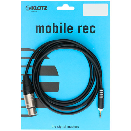 Câble XLR femelle / mini-Jack mâle TRS Klotz, 3m Klotz