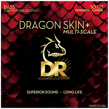 DR Strings Dragon Skin+ Core Technology 6 Cordes Medium Multi Scale 30-125