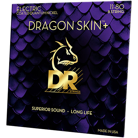 DR Strings Dragon Skin+ 8 Cordes Heavy 11-80
