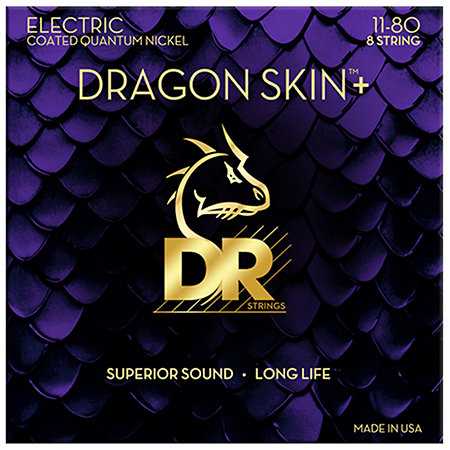 DR Strings Dragon Skin+ 8 Cordes Heavy 11-80
