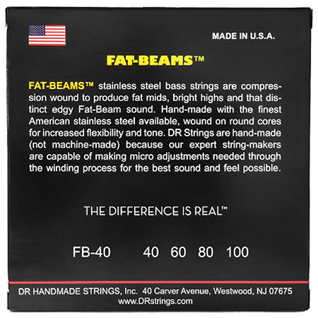 Fat Beam Stainless Steel Light 40-100 DR Strings