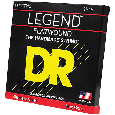 DR Strings Legend Polished Flatwound Light 11-48
