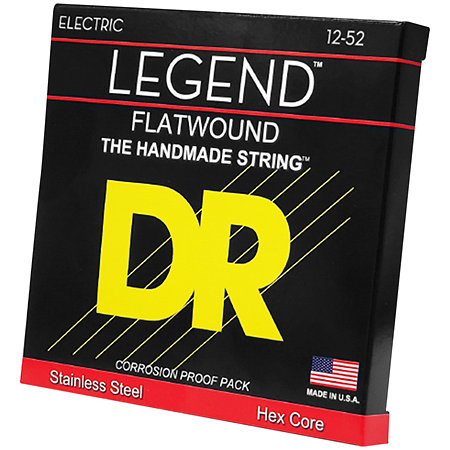 DR Strings Legend Polished Flatwound Medium 12-52