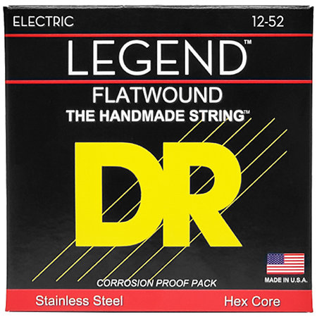 DR Strings Legend Polished Flatwound Medium 12-52