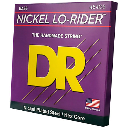DR Strings Nickel Lo Rider Nickel Plated Medium 45-105