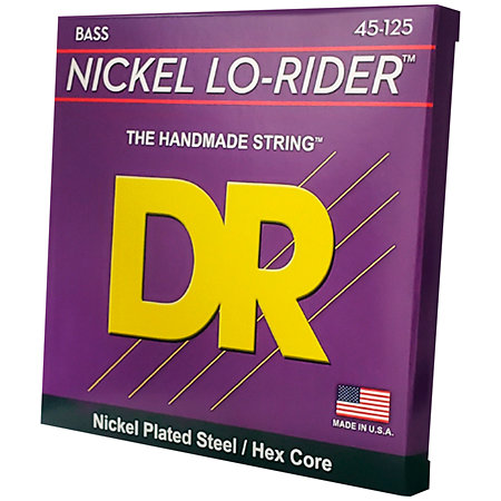 DR Strings Nickel Lo Rider Nickel Plated Medium 5 Cordes 45-125