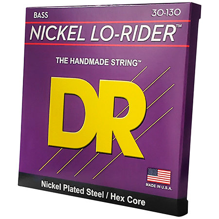 DR Strings Nickel Lo Rider Nickel Plated 6 Cordes Medium 30-130