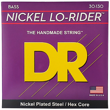 DR Strings Nickel Lo Rider Nickel Plated 6 Cordes Medium 30-130