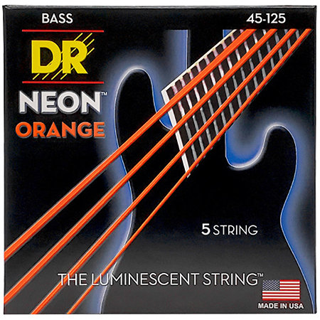 DR Strings Hi Def Neon Orange 5 Cordes Medium 45-125