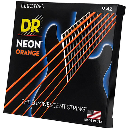 DR Strings Hi Def Neon Orange 6 Cordes Light 9-42