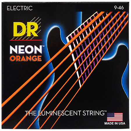 DR Strings Hi Def Neon Orange 6 Cordes Light Medium 9-46