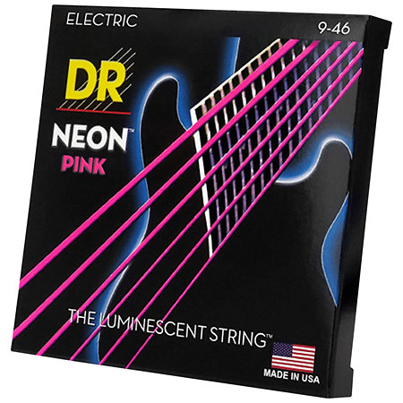 DR Strings Hi Def Neon Pink 6 Cordes Light Medium 9-46