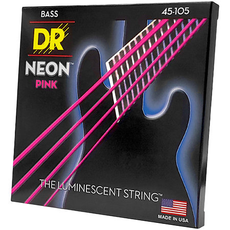 DR Strings Hi Def Neon Pink 4 Cordes Medium 45-105