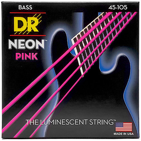 DR Strings Hi Def Neon Pink 4 Cordes Medium 45-105