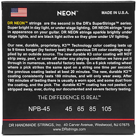Hi Def Neon Pink 4 Cordes Medium 45-105 DR Strings